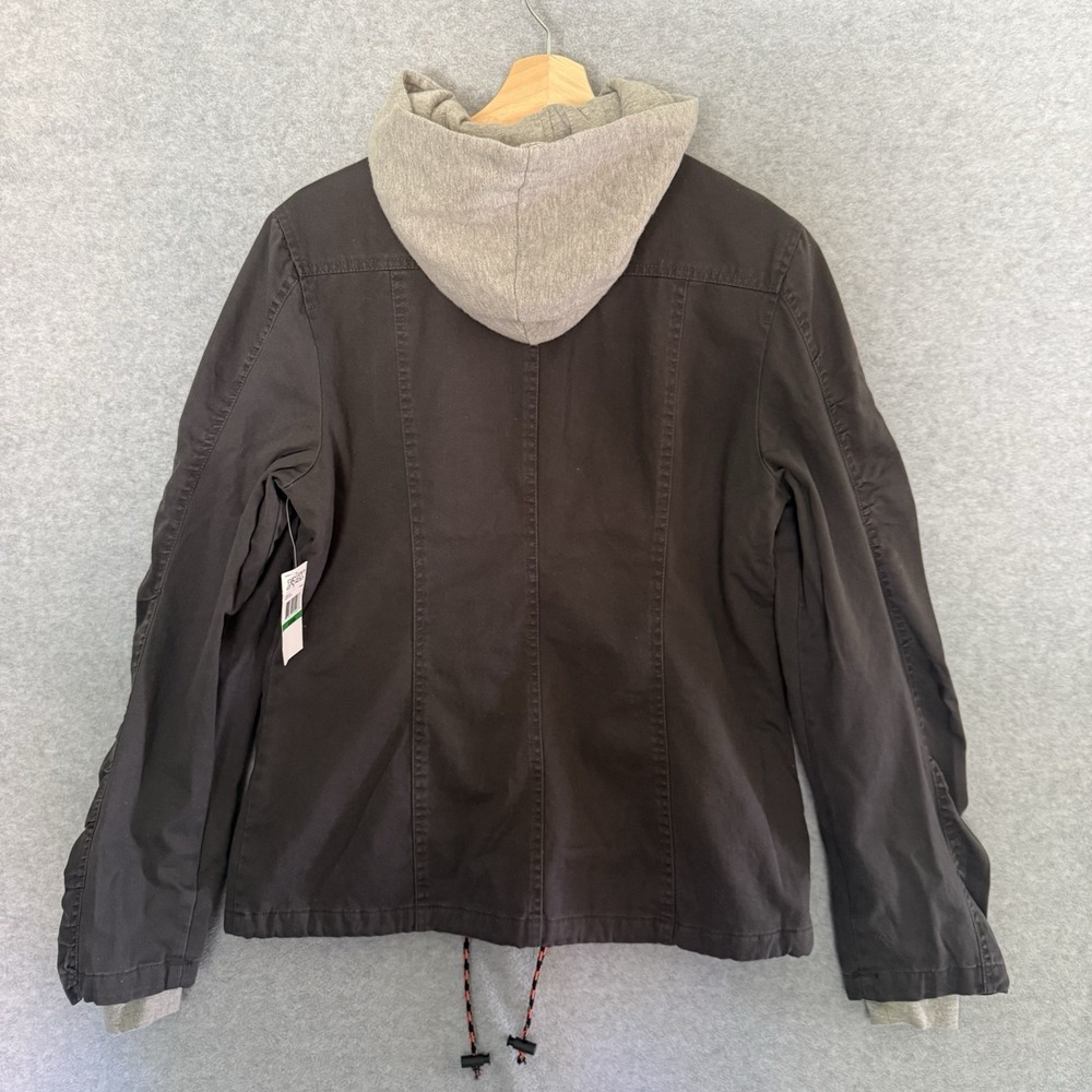 Fox Racing Women Ellis 2FER Utility Jacket Hoodie Large Carbon Black Sport Bike - Picture 9 of 13